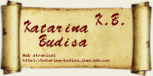 Katarina Budiša vizit kartica